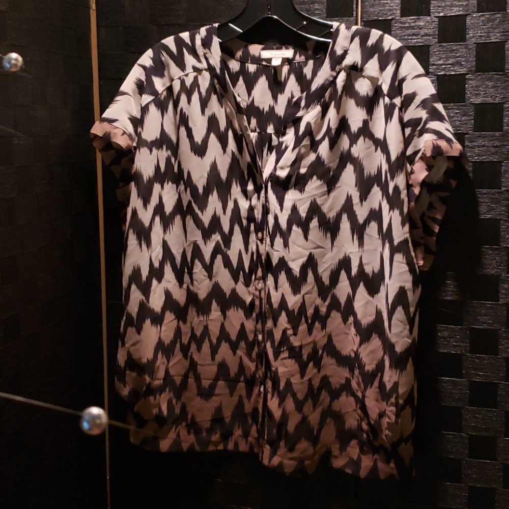 Blk multi color blouse